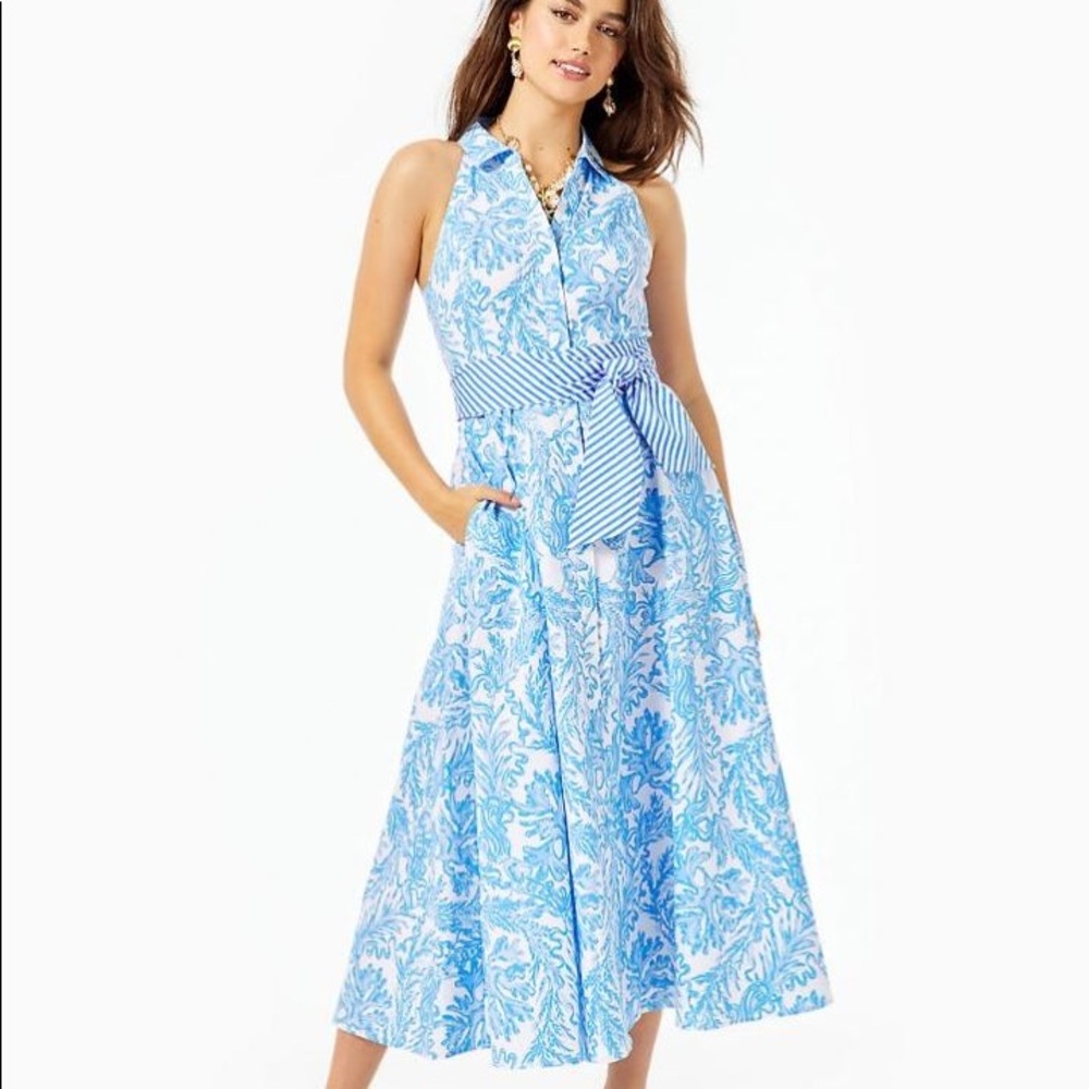 Lilly Pulitzer Chrisella Stretch Midi Shirt Dress